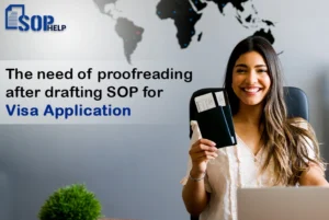 The need for proofreading after drafting the SOP for visa application banner