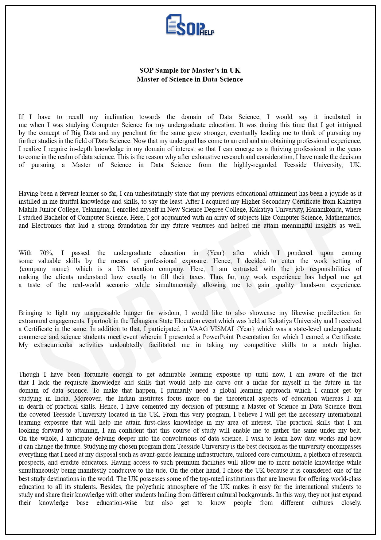 Sample SOP For Post Graduate in Data Science- Canada JPG