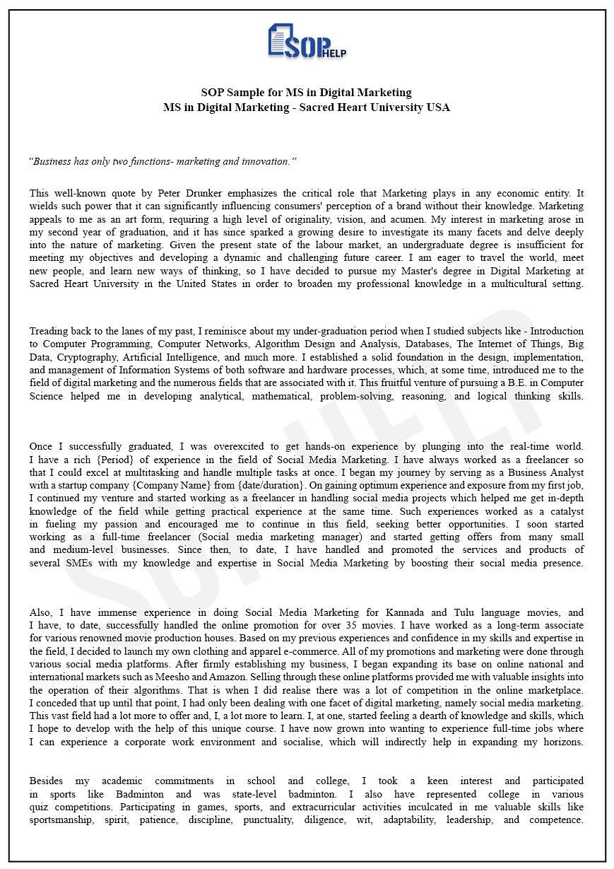 Sample SOP For Masters in Digital Marketing JPG