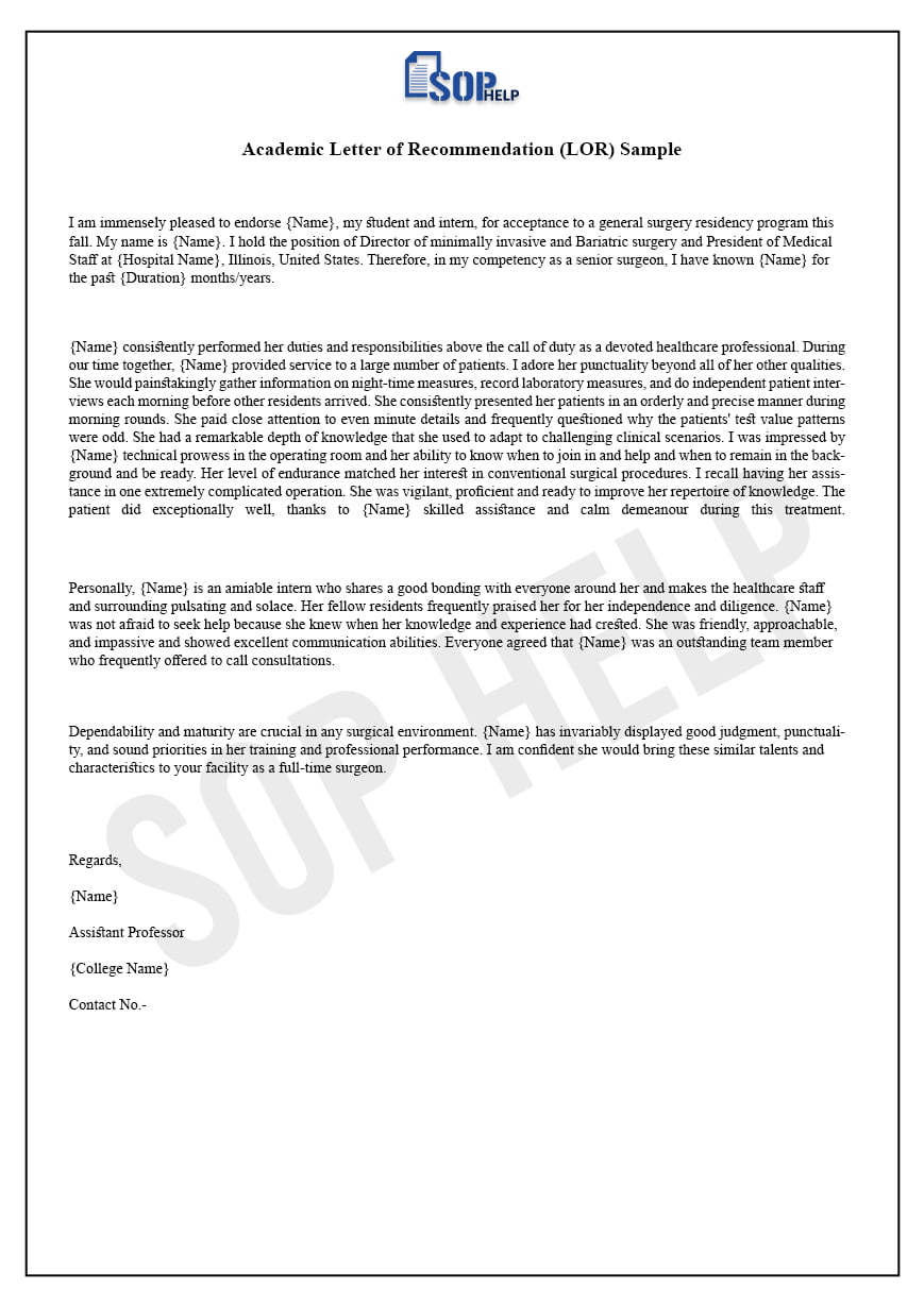 Academic LOR Sample JPG
